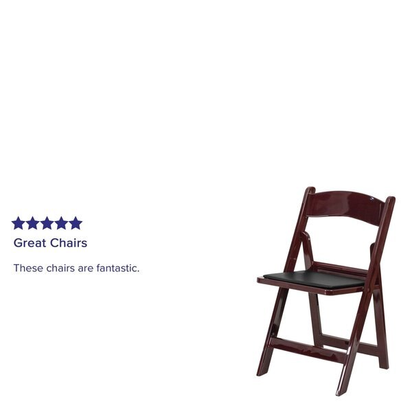 Mahogany Resin Folding Chair