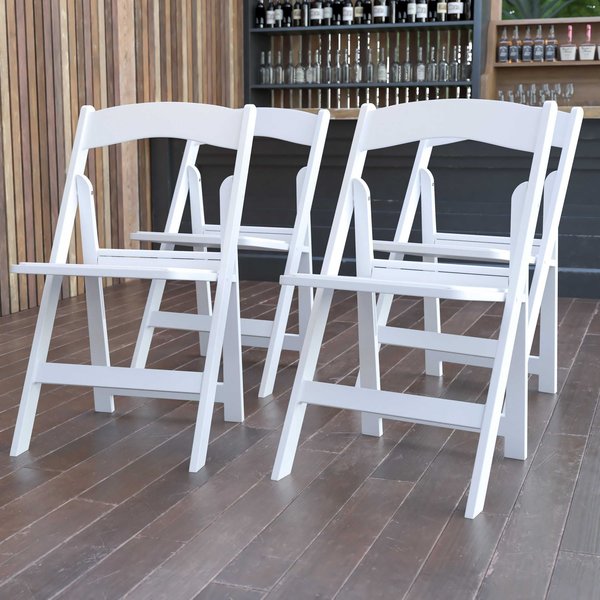 White Resin Folding Chair
