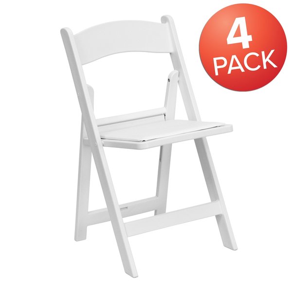 White Resin Folding Chair