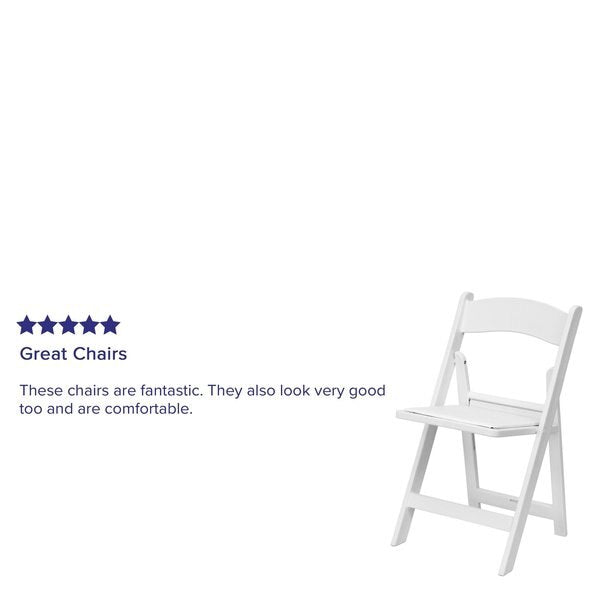 White Resin Folding Chair