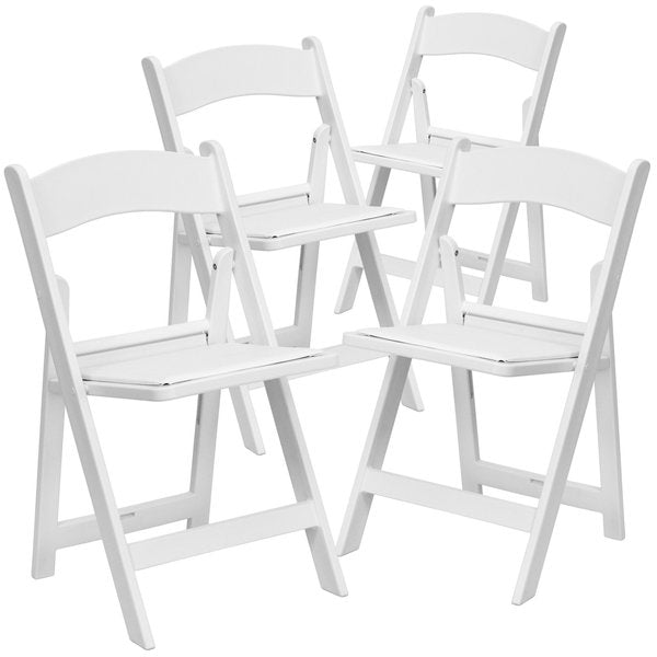 White Resin Folding Chair