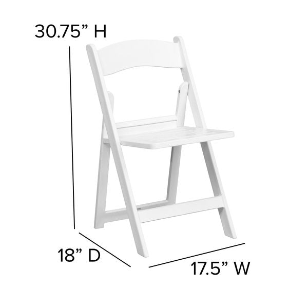 White Resin Folding Chair