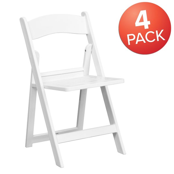 White Resin Folding Chair