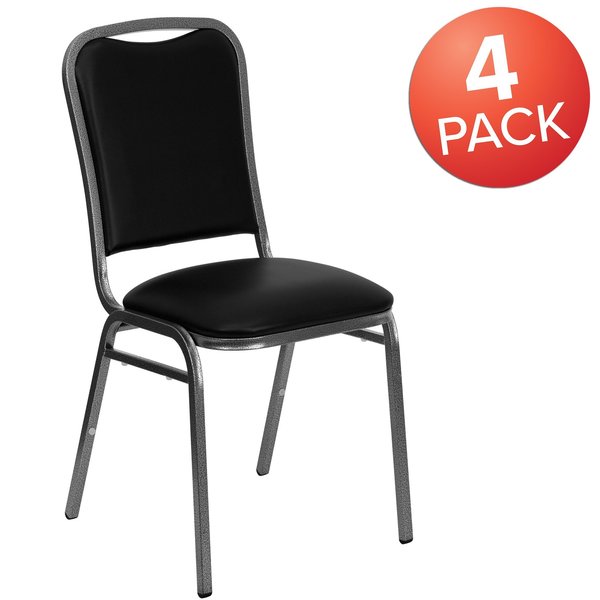 Black Vinyl Banquet Chair