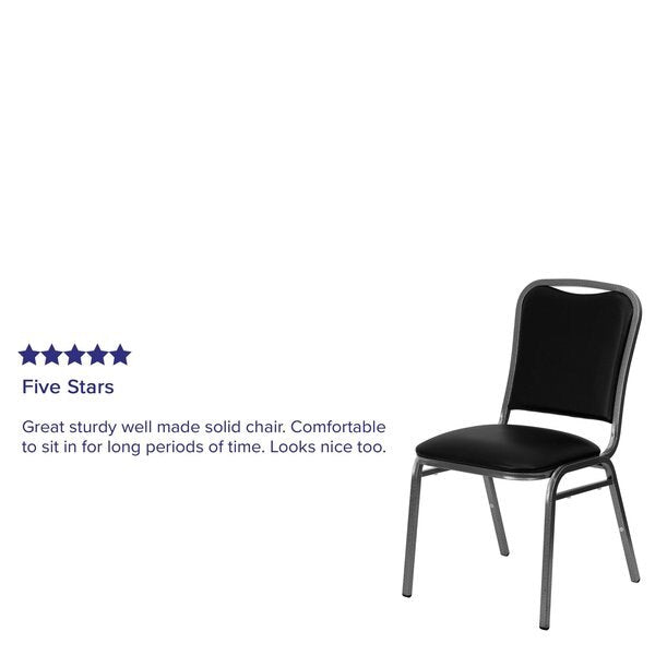 Black Vinyl Banquet Chair