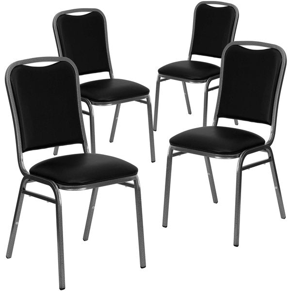 Black Vinyl Banquet Chair