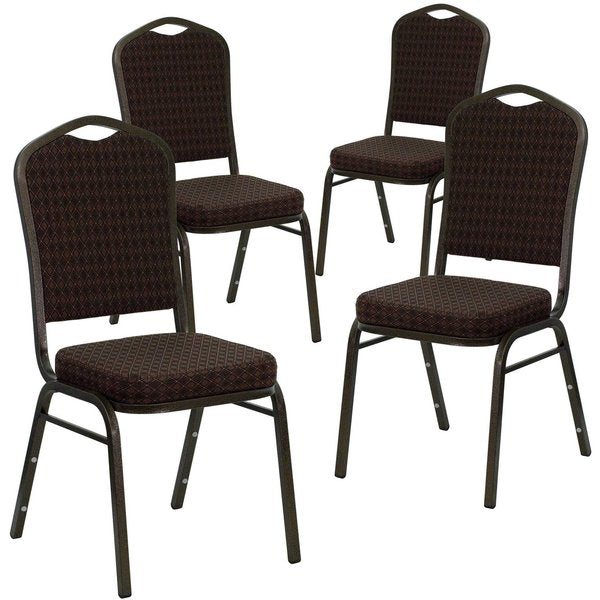 Brown Fabric Banquet Chair