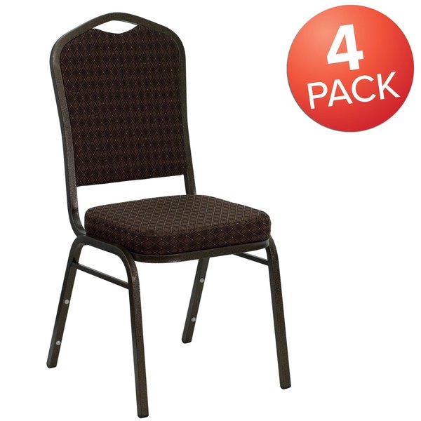 Brown Fabric Banquet Chair