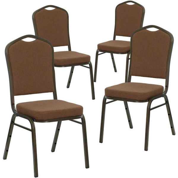 Coffee Fabric Banquet Chair