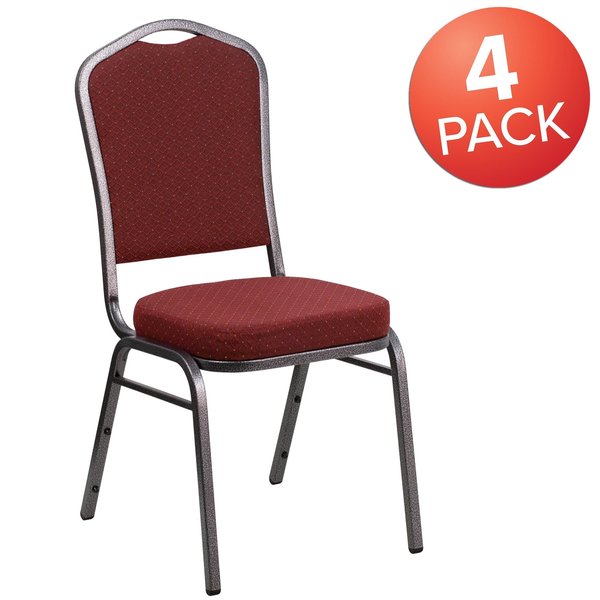 Burgundy Fabric Banquet Chair