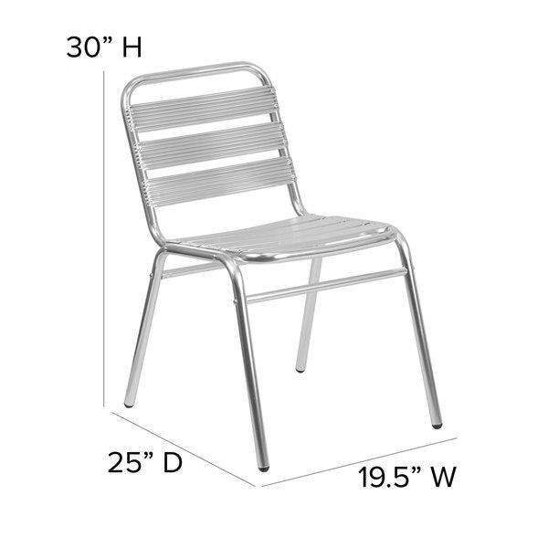 4 Pack Commercial Aluminum Restaurant Stack Chair