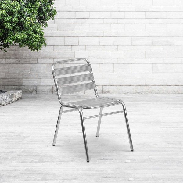 4 Pack Commercial Aluminum Restaurant Stack Chair