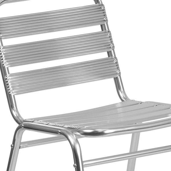 4 Pack Commercial Aluminum Restaurant Stack Chair