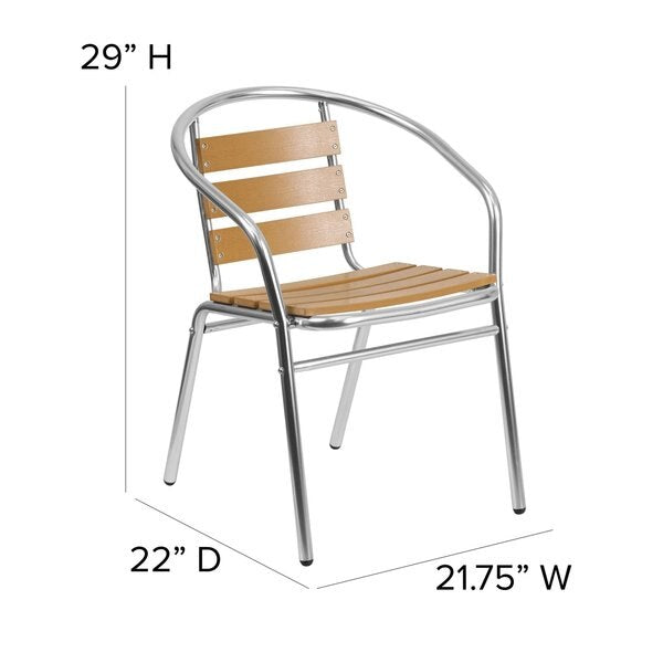 4 Pack Commercial Aluminum Restaurant Stack Chair