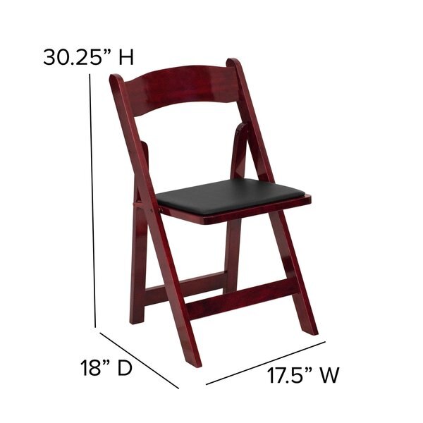 Mahogany Wood Folding Chair