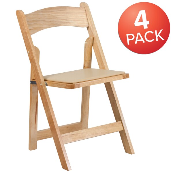 Natural Wood Folding Chair