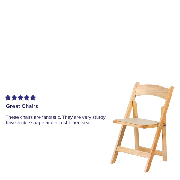 Natural Wood Folding Chair