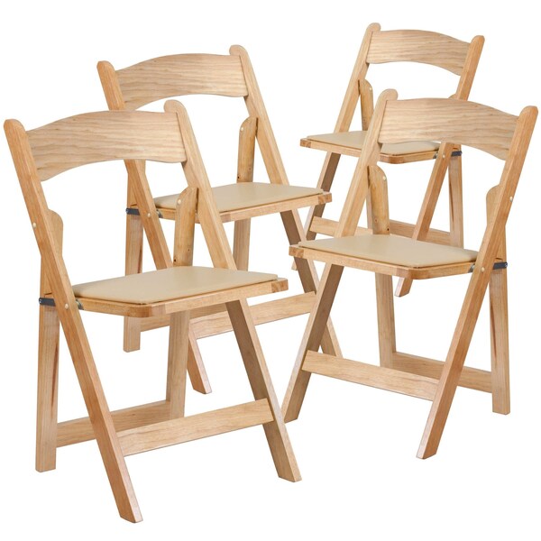 Natural Wood Folding Chair