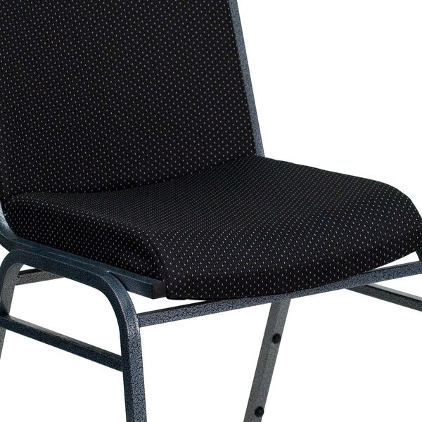 HERCULES Series Heavy Duty Black Dot Fabric Stack Chair