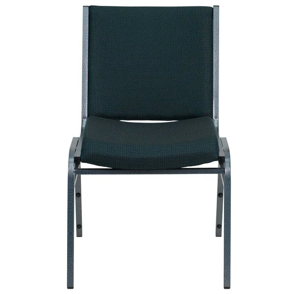 HERCULES Series Heavy Duty Green Patterned Fabric Stack Chair