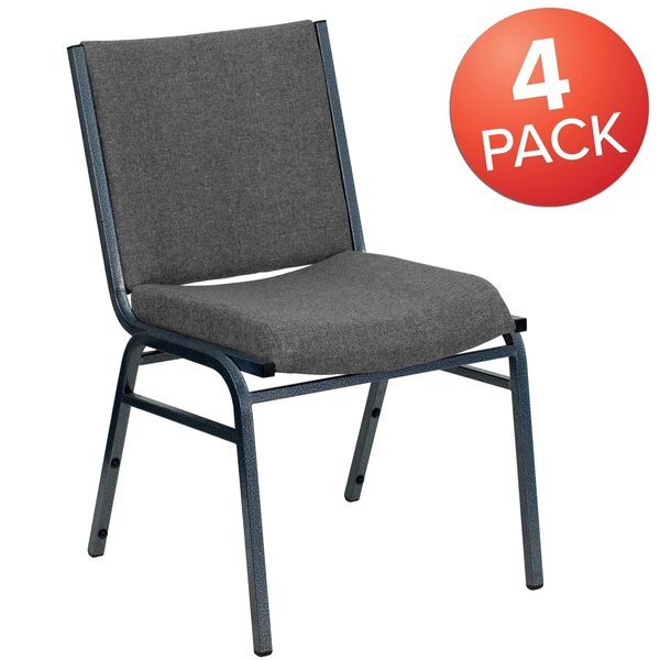 HERCULES Series Heavy Duty Gray Fabric Stack Chair
