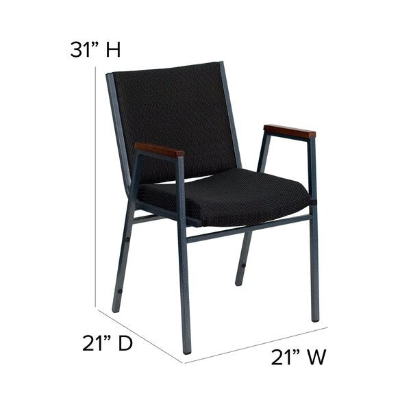 Black Fabric Stack Armchair