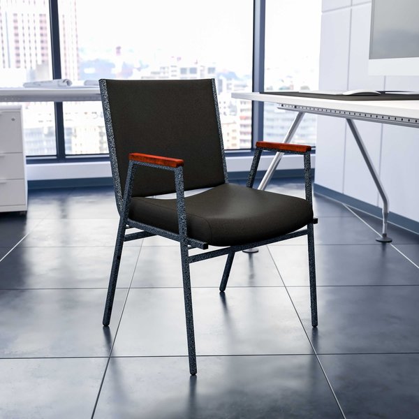 Black Fabric Stack Armchair