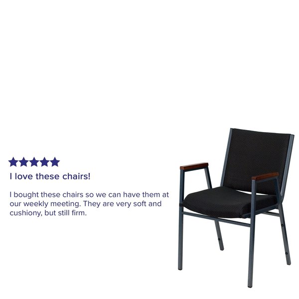 Black Fabric Stack Armchair