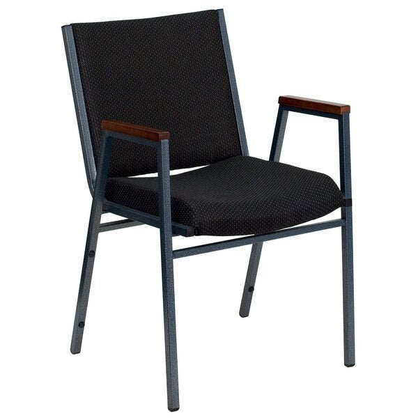 Black Fabric Stack Armchair