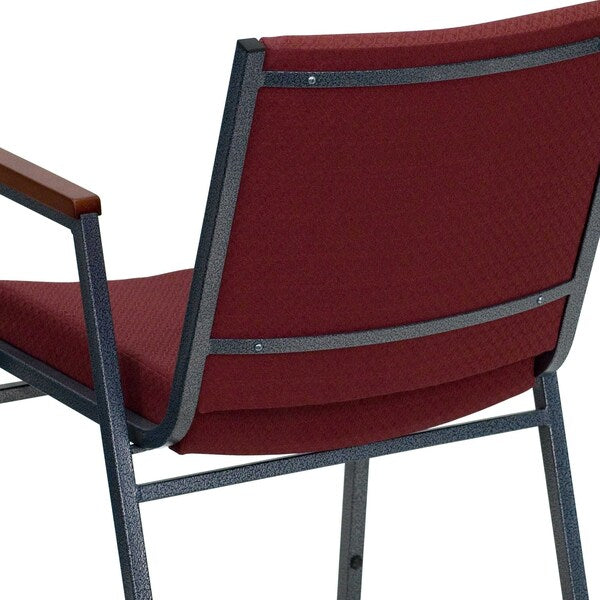 Burgundy Fabric Stack Armchair