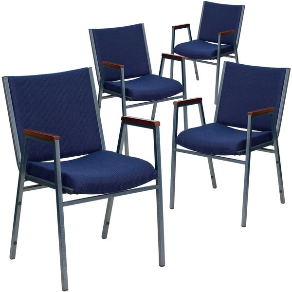 Navy Fabric Stack Armchair