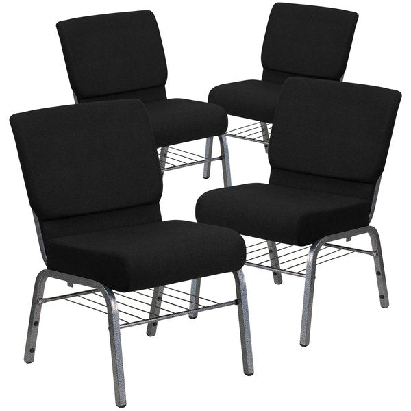 Black Fabric Church Chair