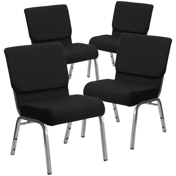 Black Fabric Church Chair