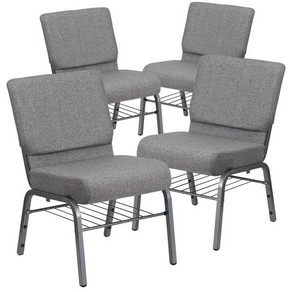 Gray Fabric Church Chair