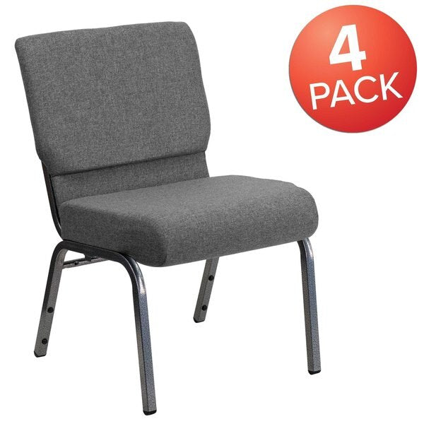 Gray Fabric Church Chair