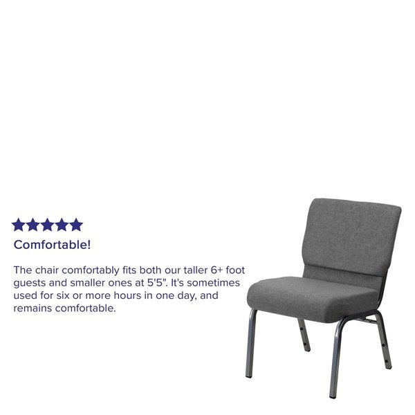 Gray Fabric Church Chair