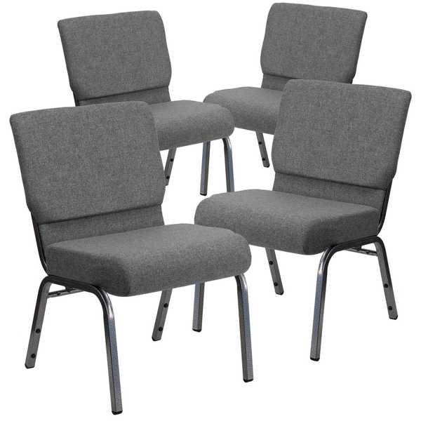 Gray Fabric Church Chair