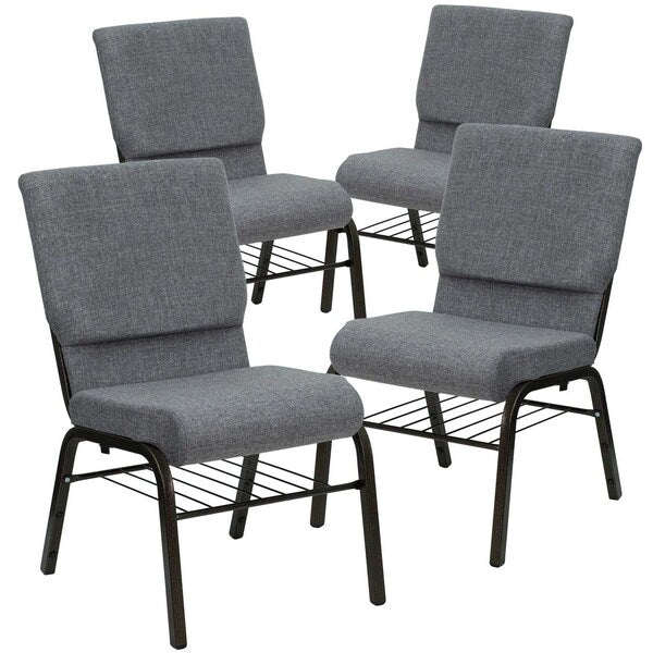 Gray Fabric Church Chair