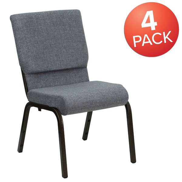 Gray Fabric Church Chair