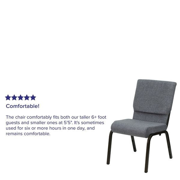 Gray Fabric Church Chair
