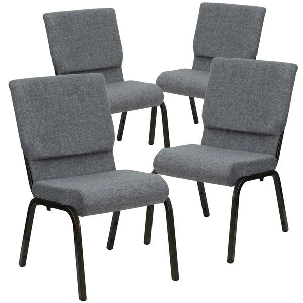 Gray Fabric Church Chair