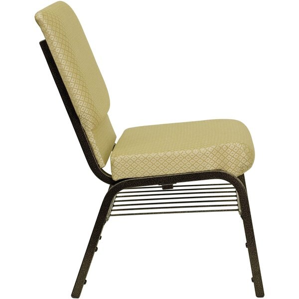 Beige Fabric Church Chair