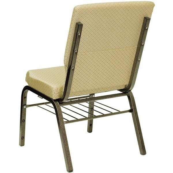 Beige Fabric Church Chair