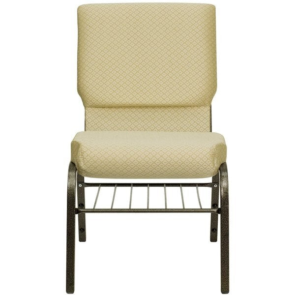 Beige Fabric Church Chair