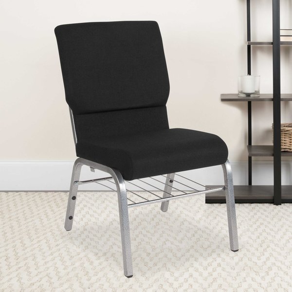 Black Fabric Church Chair