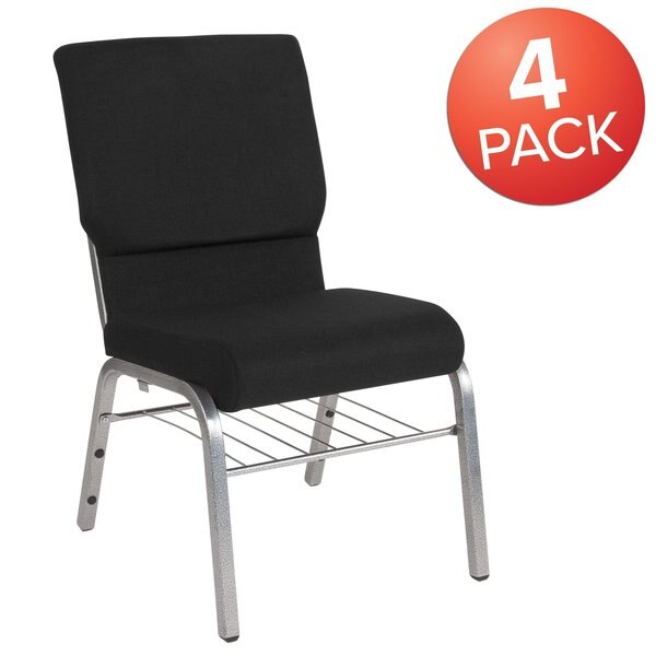 Black Fabric Church Chair