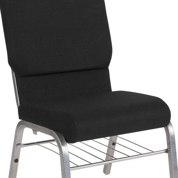 Black Fabric Church Chair
