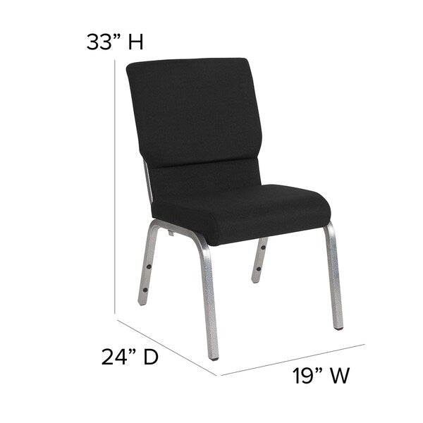 Black Fabric Church Chair