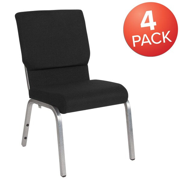 Black Fabric Church Chair