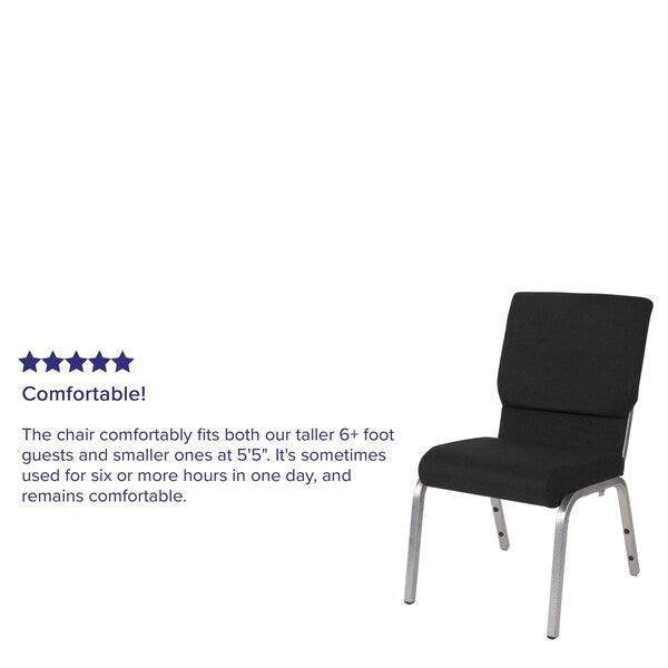 Black Fabric Church Chair